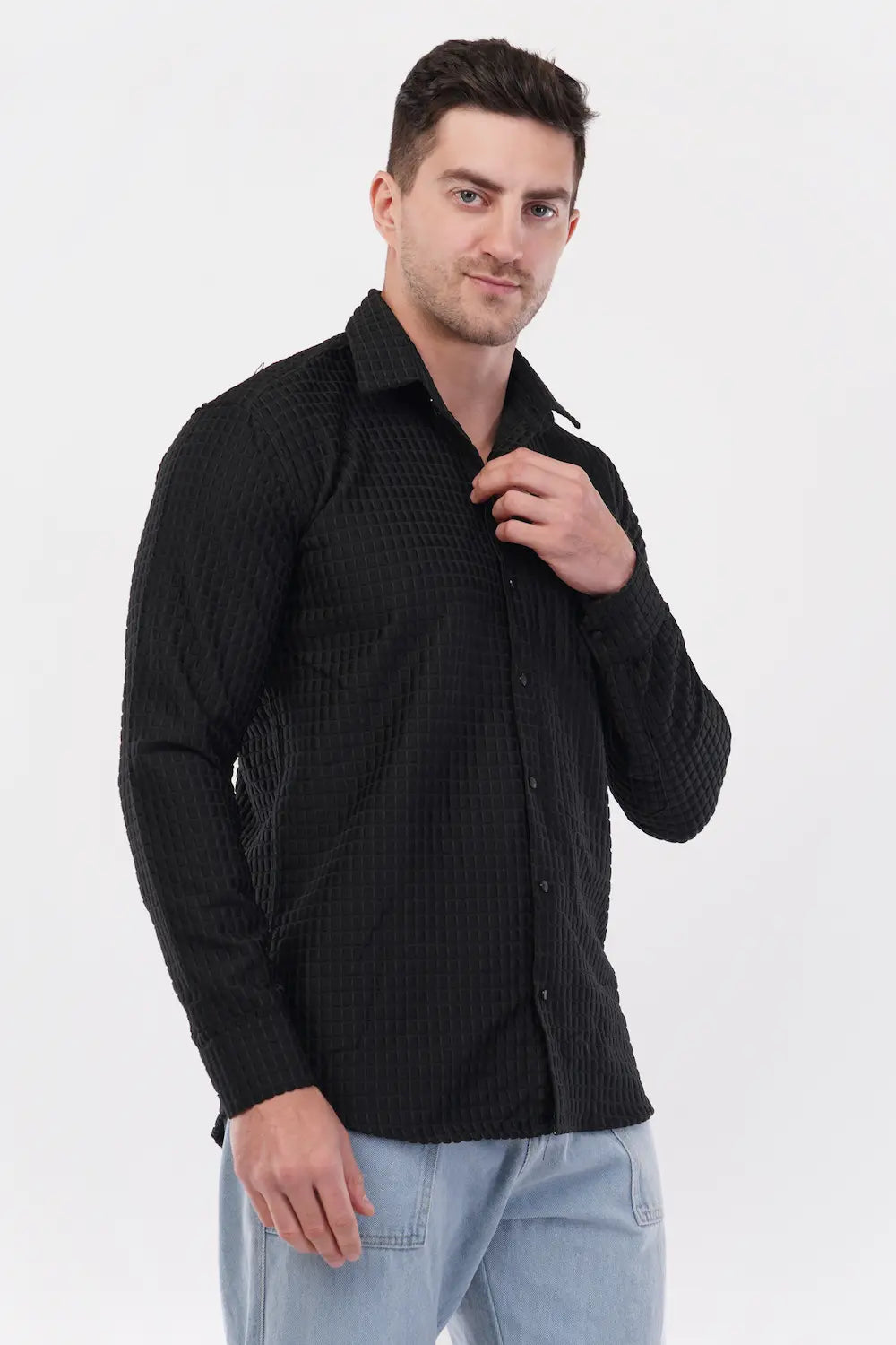 Raisin Black Capsule Textured Shirt