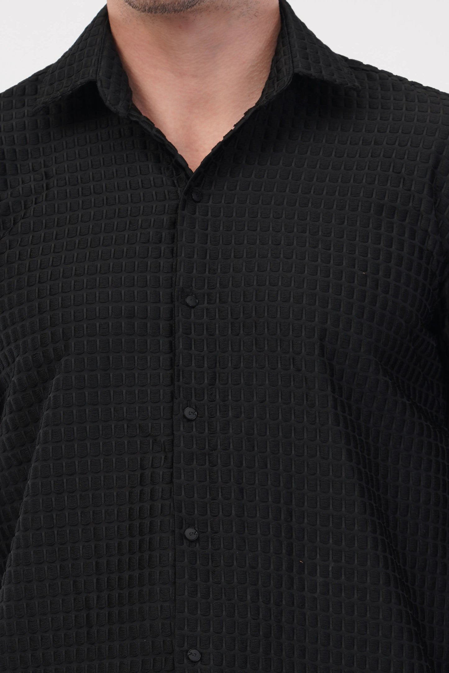 Raisin Black Capsule Textured Shirt