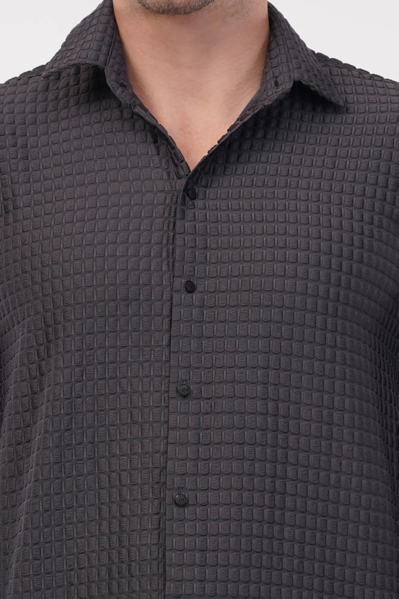 Taupe Purple Capsule Textured Shirt