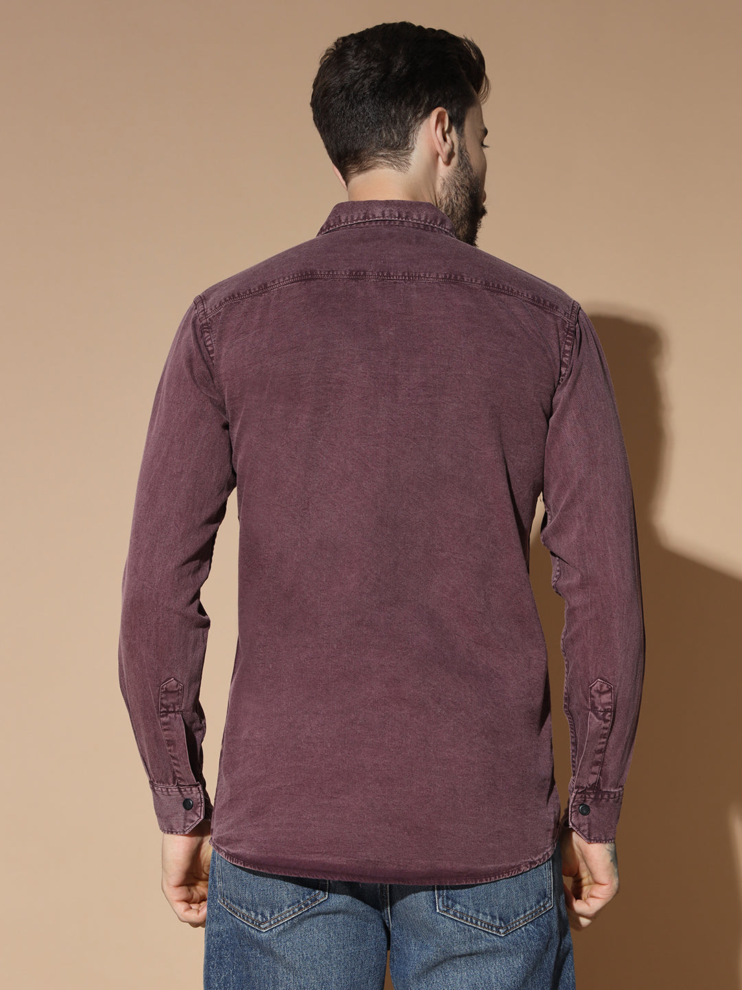 MEHROON PRINTED RFD SHIRT