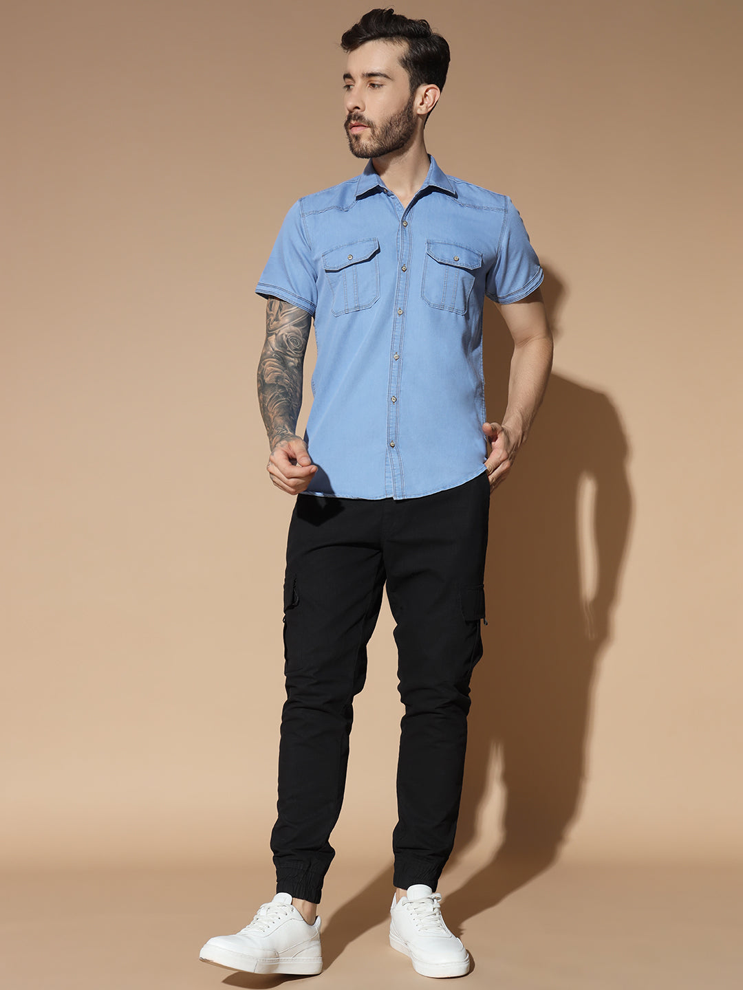 LIGHT BLUE DENIM SHIRT
