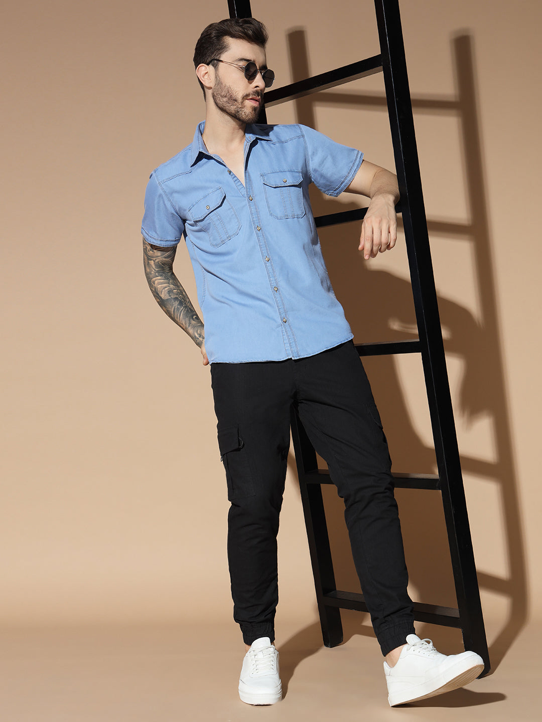 LIGHT BLUE DENIM SHIRT