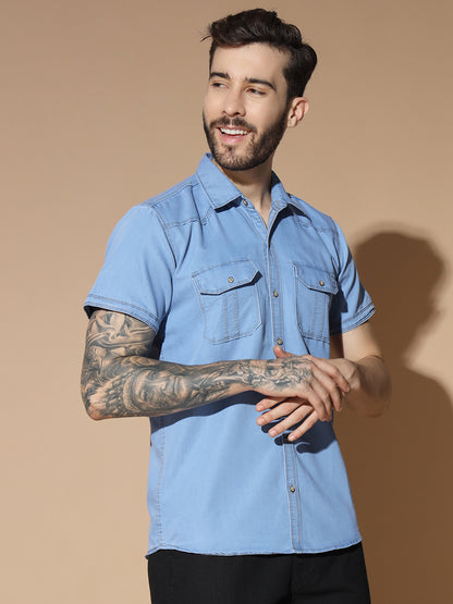 LIGHT BLUE DENIM SHIRT