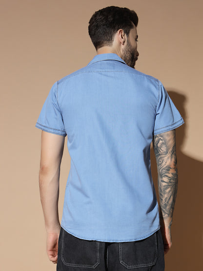 LIGHT BLUE DENIM SHIRT