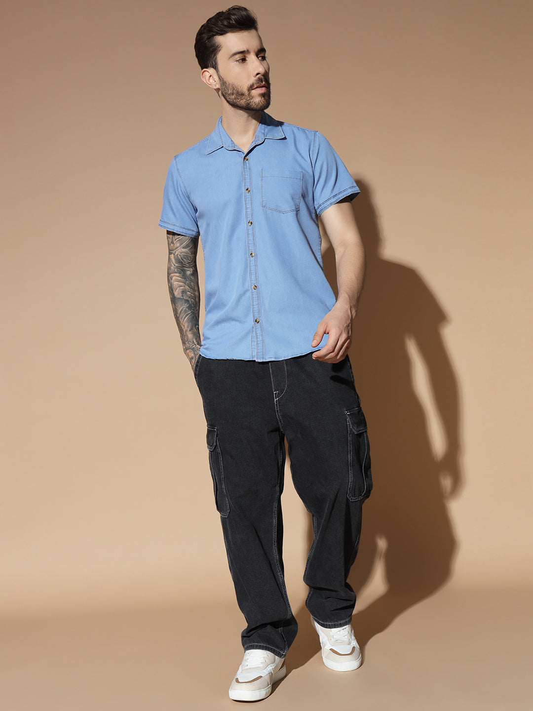 LIGHT BLUE DENIM SHIRT